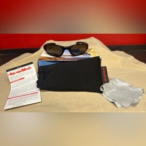 Bolle Swisher Sunglasses Shiny Black NWT, Box, Case, & Cleaning Cloth, Unisex